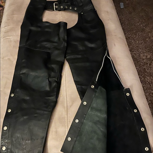 Black Leather Chaps - Picture 2 of 7